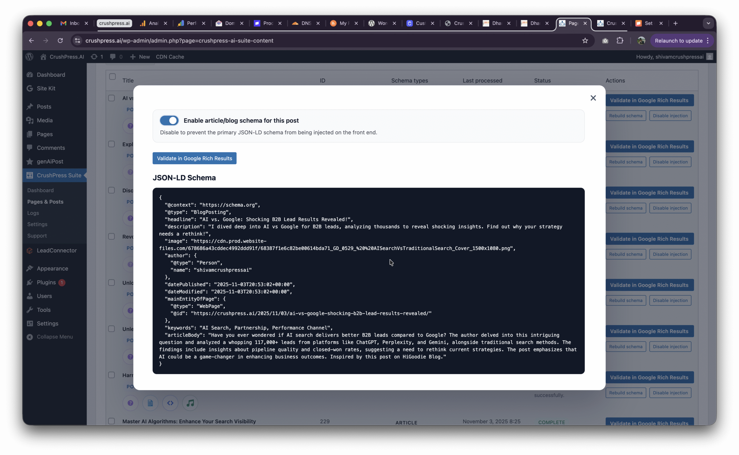 crushpress.ai wordpress plugin LD-JSON example