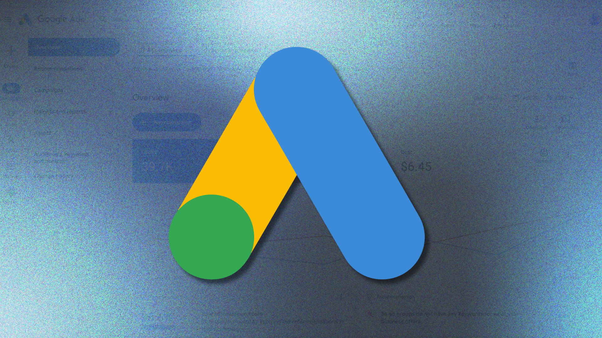 ```json
{
  "alt": "Logo of Google Ads with a stylized blue, green, and yellow design.",
  "caption": "Explore the dynamic world of online advertising with Google Ads, where strategic creativity meets data-driven insights.",
  "description": "This image features the Google Ads logo, showcasing its distinctive blue, yellow, and green color scheme. Google Ads is a platform for creating and managing online advertising campaigns. The background displays a blurred interface of the Google Ads dashboard, emphasizing the digital marketing context. Keywords: Google Ads, logo, online advertising, digital marketing."
}
```
