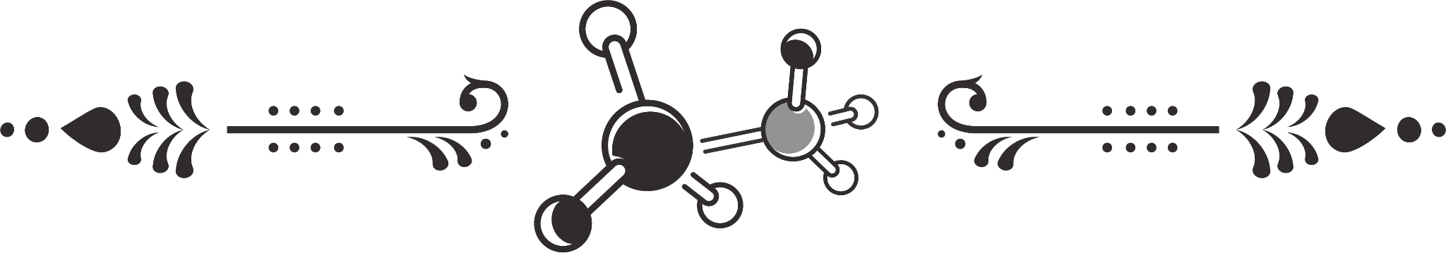 ```json
{
"alt": "Decorative black border with molecular design in the center and symmetrical ornate patterns on each side.",
"caption": "Elegantly symmetrical border featuring a central molecular motif, flanked by intricate, ornamental designs. Perfect for scientific-themed decor!",
"description": "This image showcases a decorative black border with a central molecular design, symbolizing a connection to science or chemistry. The molecular motif is flanked by symmetrical, ornate designs that add elegance and detail, making it ideal for themed prints or textures. The balance between scientific and artistic elements makes this border versatile for various aesthetic applications."
}
```