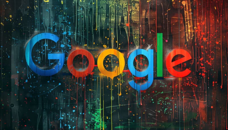 ```json
{
"alt": "Google logo with multicolored paint splashes on a dark background.",
"caption": "A vibrant rendition of the Google logo, painted with dynamic splashes of color, set against a deep, textured background.",
"description": "This image features the iconic Google logo artistically reimagined with vivid, multicolored paint splashes. The background is dark, creating a striking contrast that enhances the vibrancy of the colored letters. This creative interpretation symbolizes the dynamic and innovative spirit associated with the brand. Perfect for exploring themes of technology, creativity, and modern design."
}
```