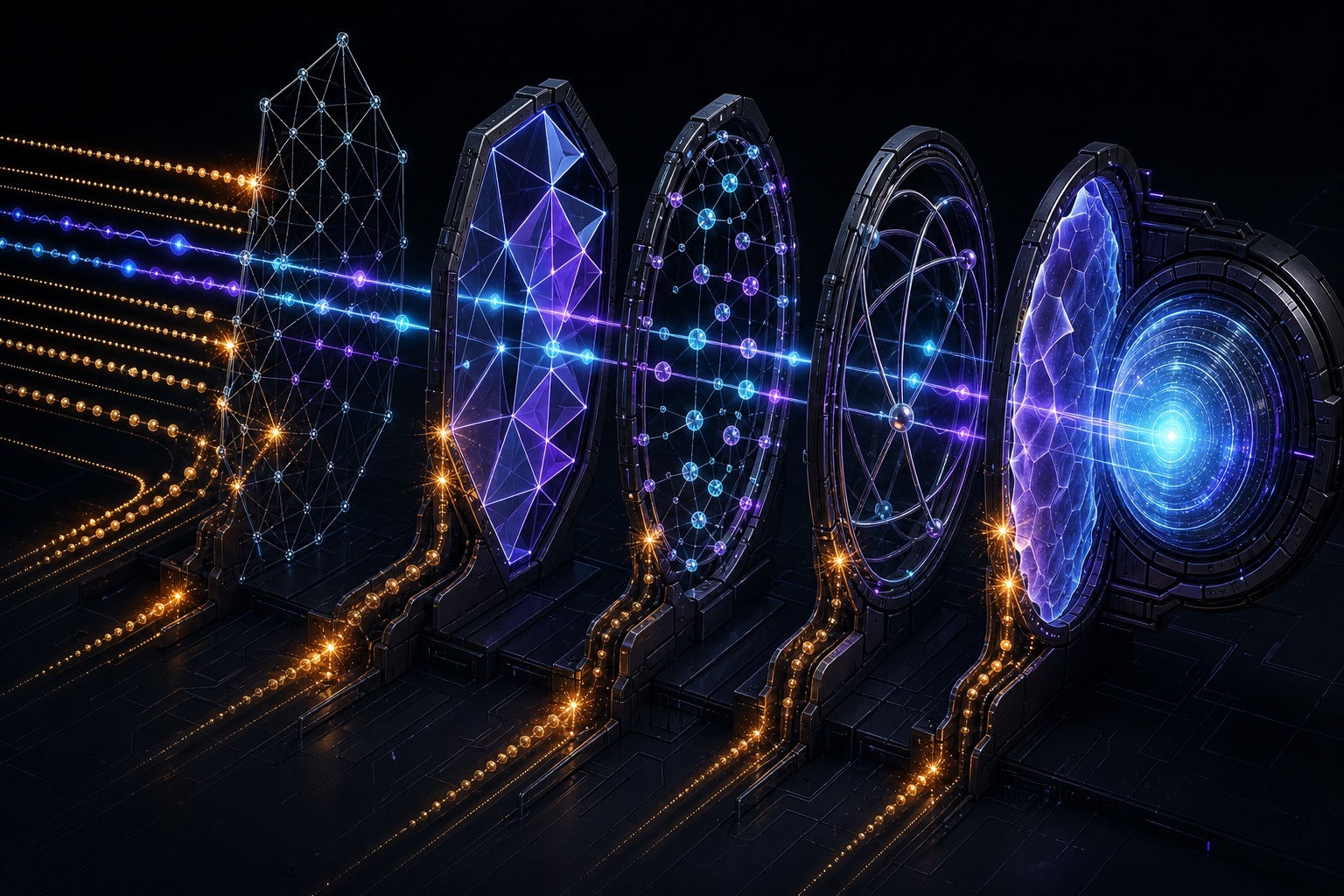 Automated request signals pass through several layers of digital inspection while suspicious signals are diverted and human-origin signals continue.