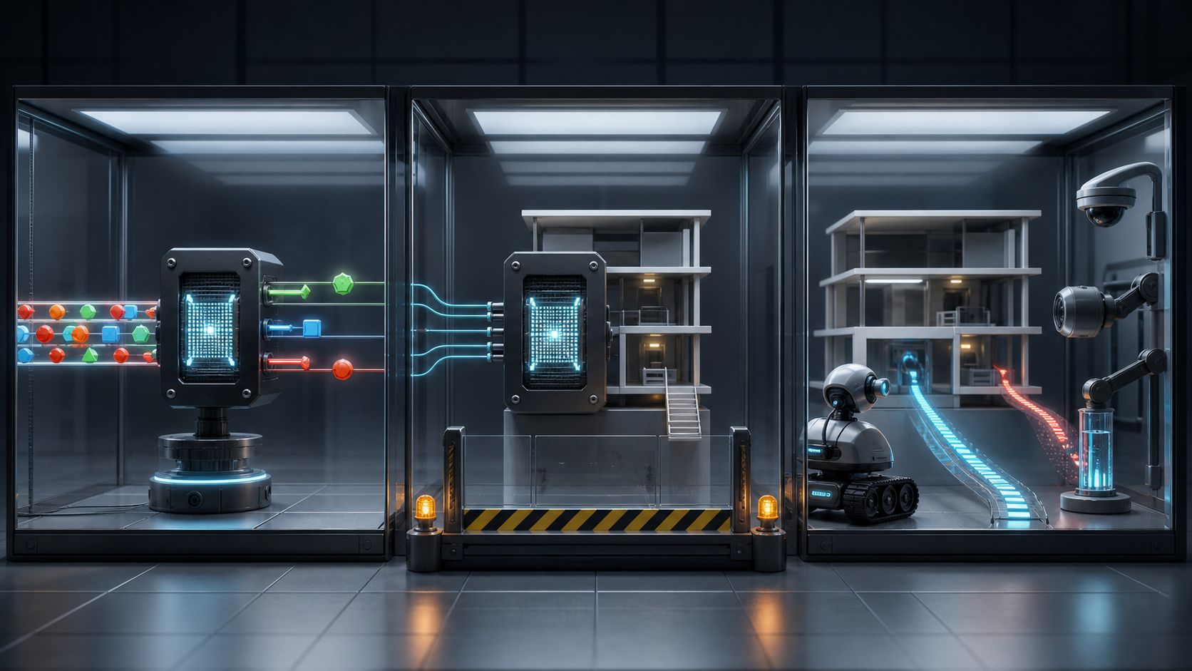 A crawler rule is checked in three separate laboratory chambers for path matching, deployment, and crawler response.