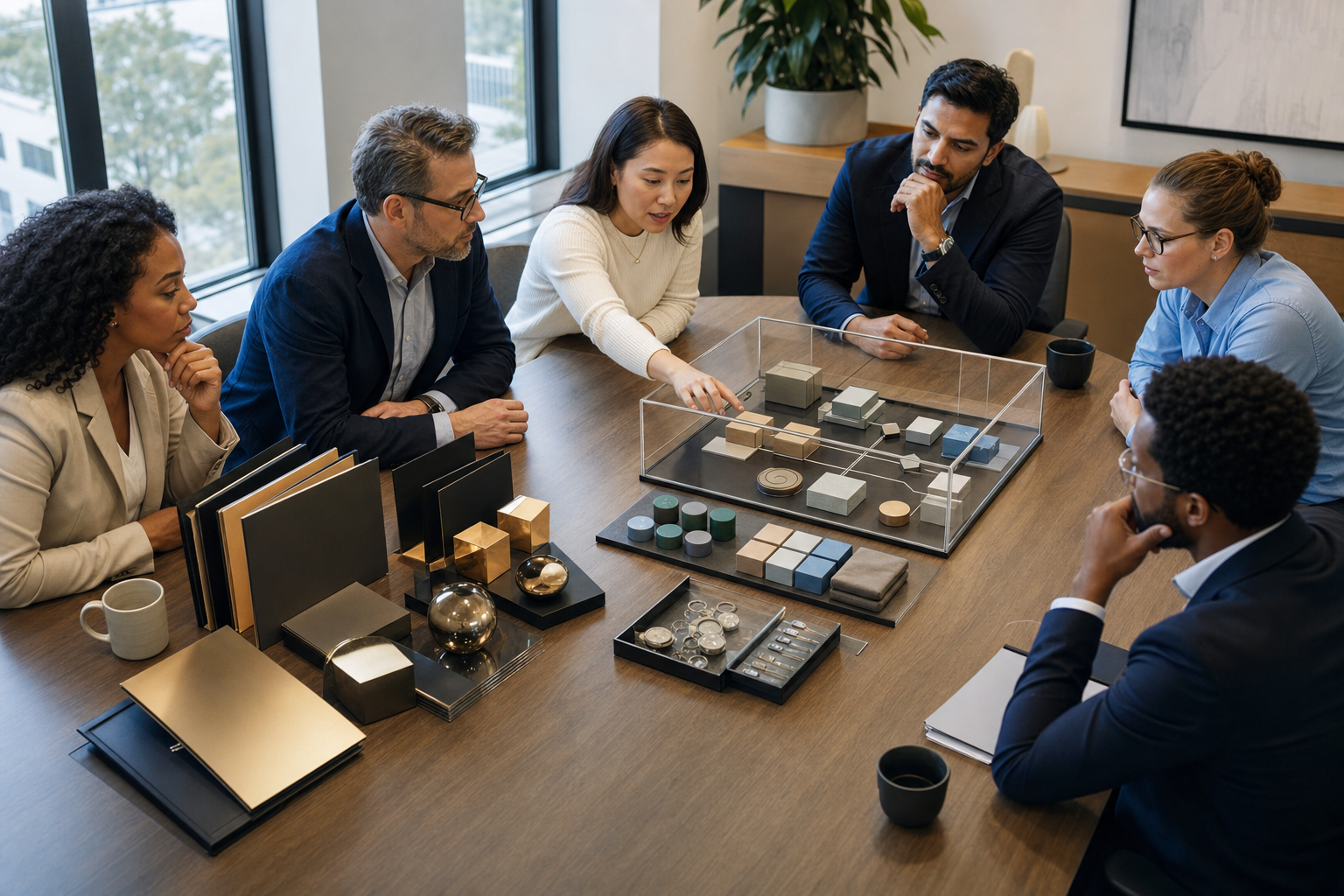 A revenue team compares polished presentation materials with a transparent case of connected campaign and pipeline evidence.