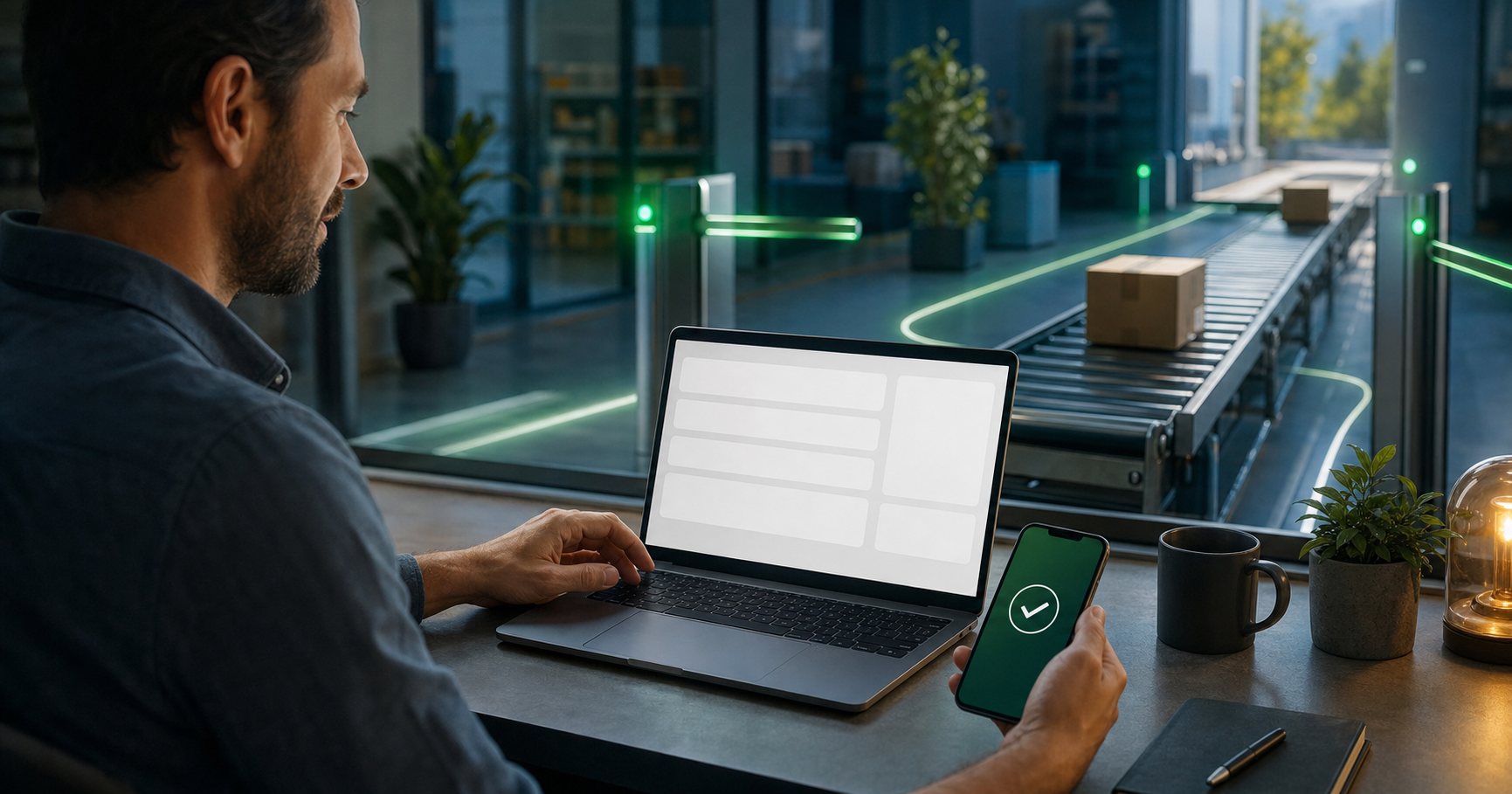 A merchant verifies a successful test payment as a package enters fulfillment and customer traffic begins to reopen.