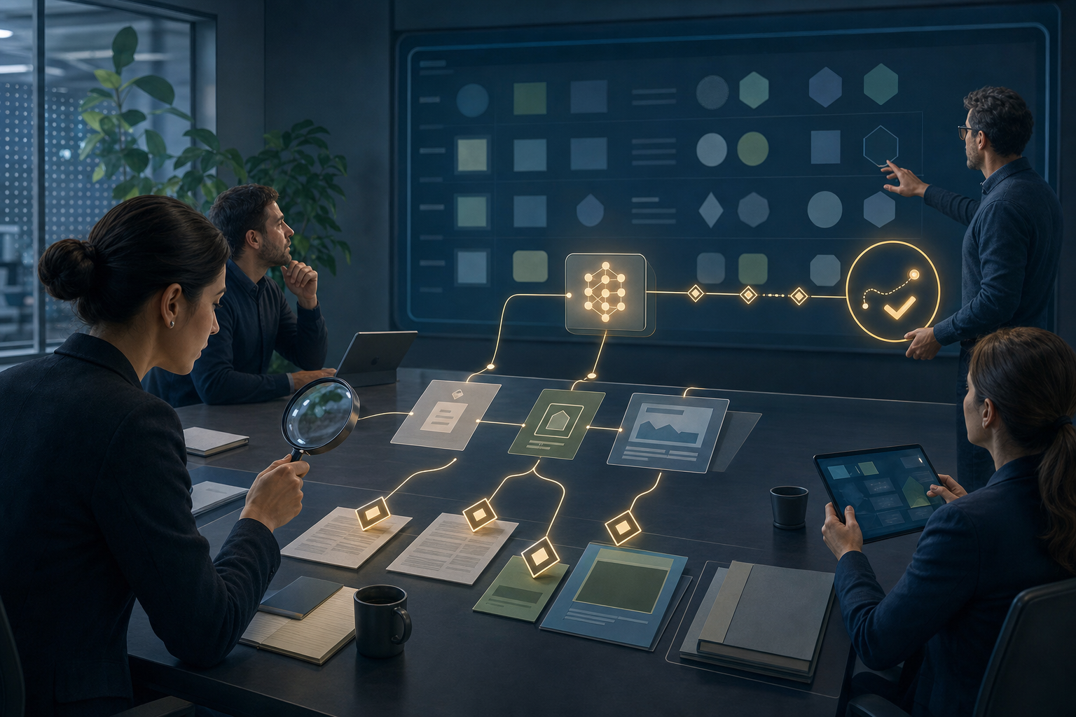 Analysts trace an AI-generated recommendation back to sources and a resulting customer action.